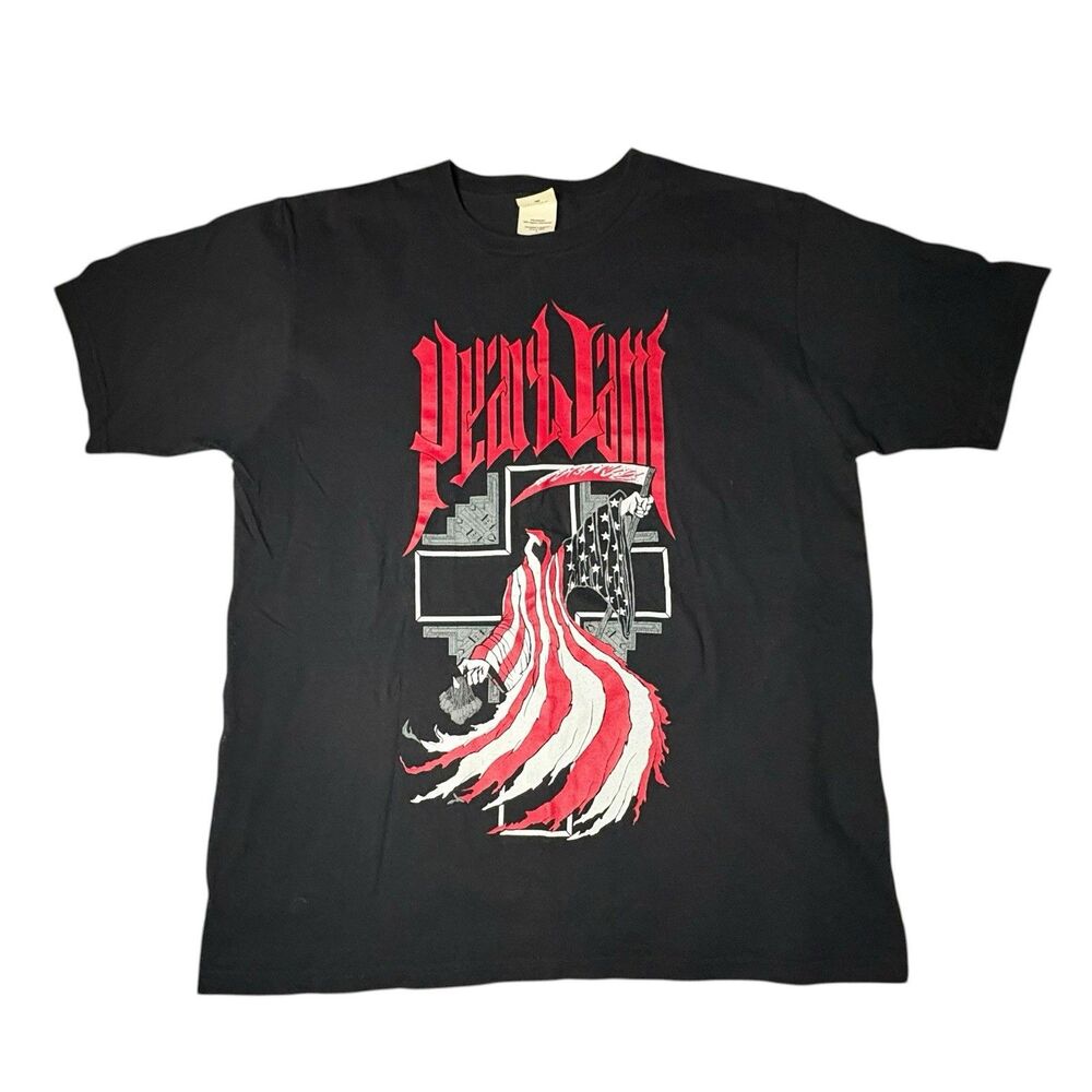 Pearl Jam 2008 Rock Band Grunge Tour T-Shirt adult LARGE Organic Vintage